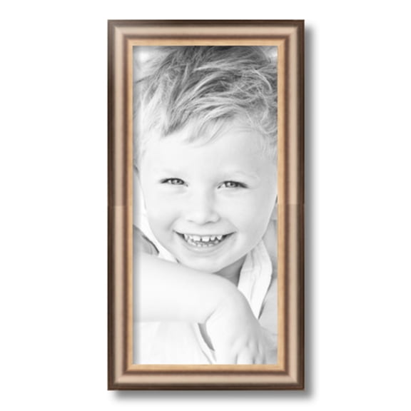 ArtToFrames 8" x 17" Anique Silver Picture Frame, 8x17 inch Silver Wood Poster Frame (WOM-4964)