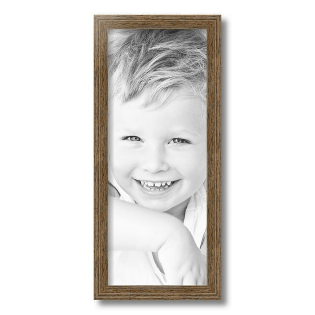 ArtToFrames 8x20 Inch Brown Picture Frame, This Brown Wood Poster Frame