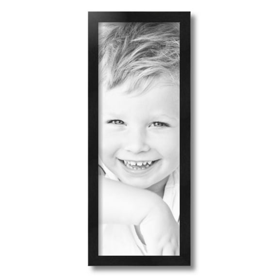 ArtToFrames 8x22" Black Picture Frame, Black Wood Poster Frame, with Regular Acrylic and 2 (FBPL-5141)
