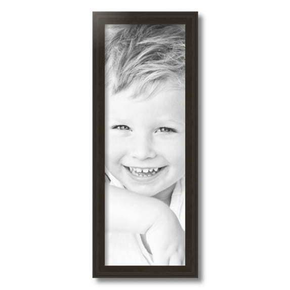 ArtToFrames 8x23" Brown Picture Frame, Brown Wood Poster Frame, with Regular Acrylic and 2 (FBPL-4886)
