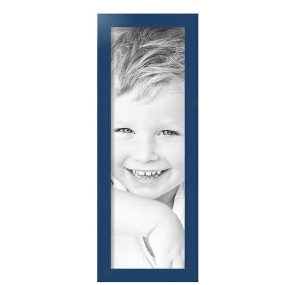 ArtToFrames 8" x 25" Blue Picture Frame, 8x25 inch Blue MDF Poster Frame (WOM-4118), Pack