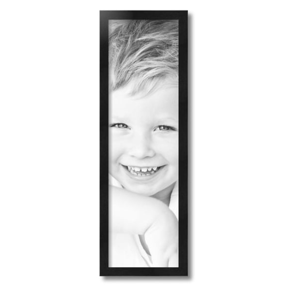 ArtToFrames 8x27" Black Picture Frame, Black Wood Poster Frame, with Regular Acrylic and 2 (FBPL-5141)