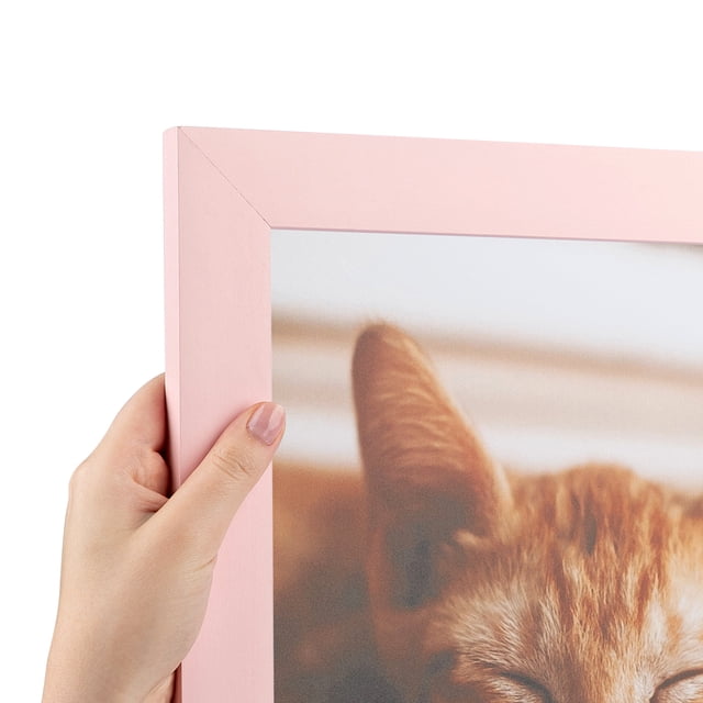 ArtToFrames 8" x 28" Pink Picture Frame, 8x28 inch Pink Wood Poster Frame (WOM-4120), Pack