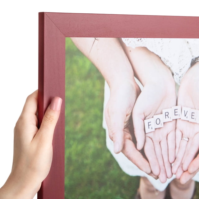 ArtToFrames 8" x 28" Red Picture Frame, 8x28 inch Red MDF Poster Frame (WOM-4119), Pack