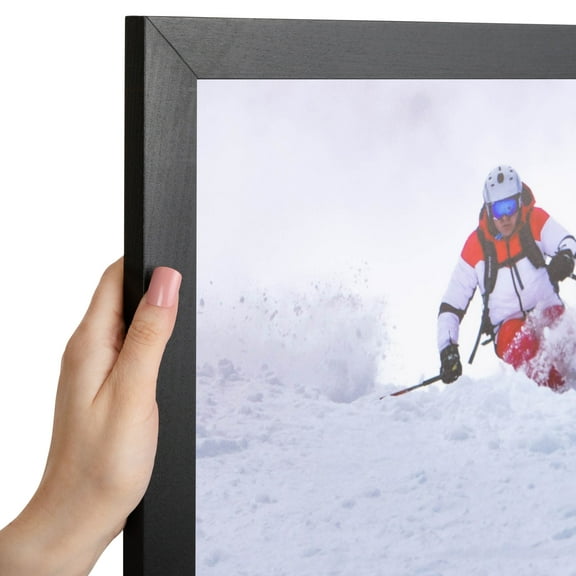 ArtToFrames 8x29 inch Black Picture Frame, Black Wood Poster Frame (4088)