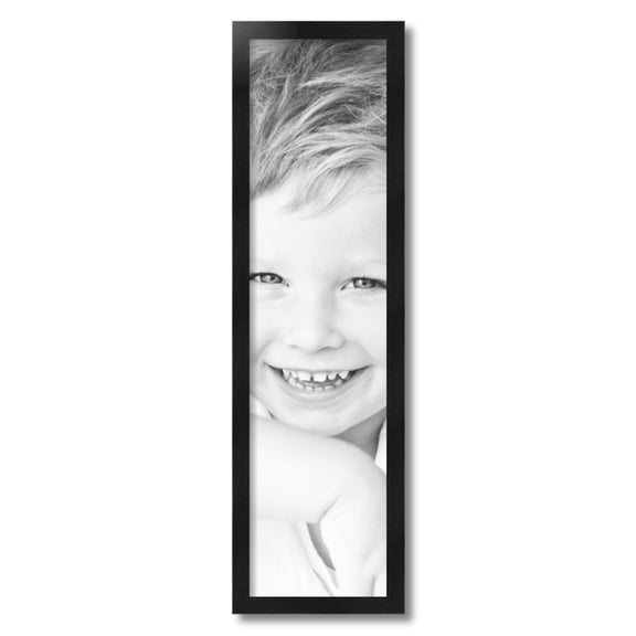 ArtToFrames 8x31" Black Picture Frame, Black Wood Poster Frame, with Regular Acrylic and 2 (FBPL-5141)