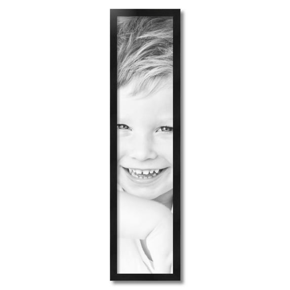 ArtToFrames 8x35" Black Picture Frame, Black Wood Poster Frame, with Regular Acrylic and 2 (FBPL-5141)