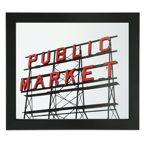 ArtToFrames 8x8" Black Picture Frame, Black MDF Poster Frame, with Regular Glass and Foam Backing 3/16 inch (FBPL-4267)