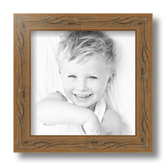 ArtToFrames 8x8 Inch Black Picture Frame, This Black Wood Poster Frame is Great for Your Art or Photos, Comes with Regular Glass (4628)