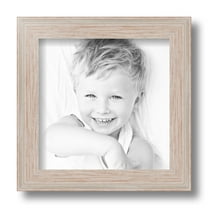 ArtToFrames 8x8 Inch Contrast White Picture Frame, This White Wood Poster Frame is Great for Your Art or Photos, Comes with Regular Glass (4931)