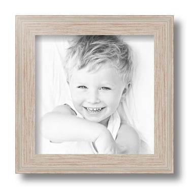 ArtToFrames 8x8 Inch Contrast White Picture Frame, This White Wood Poster Frame is Great for Your Art or Photos, Comes with Regular Glass (4931)