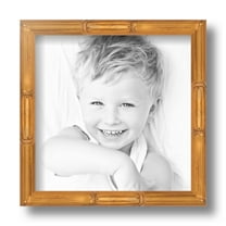 ArtToFrames 8x8 Inch Gold Bamboo Picture Frame, This Multi Wood Poster Frame is Great for Your Art or Photos, Comes with Regular Glass (4875)