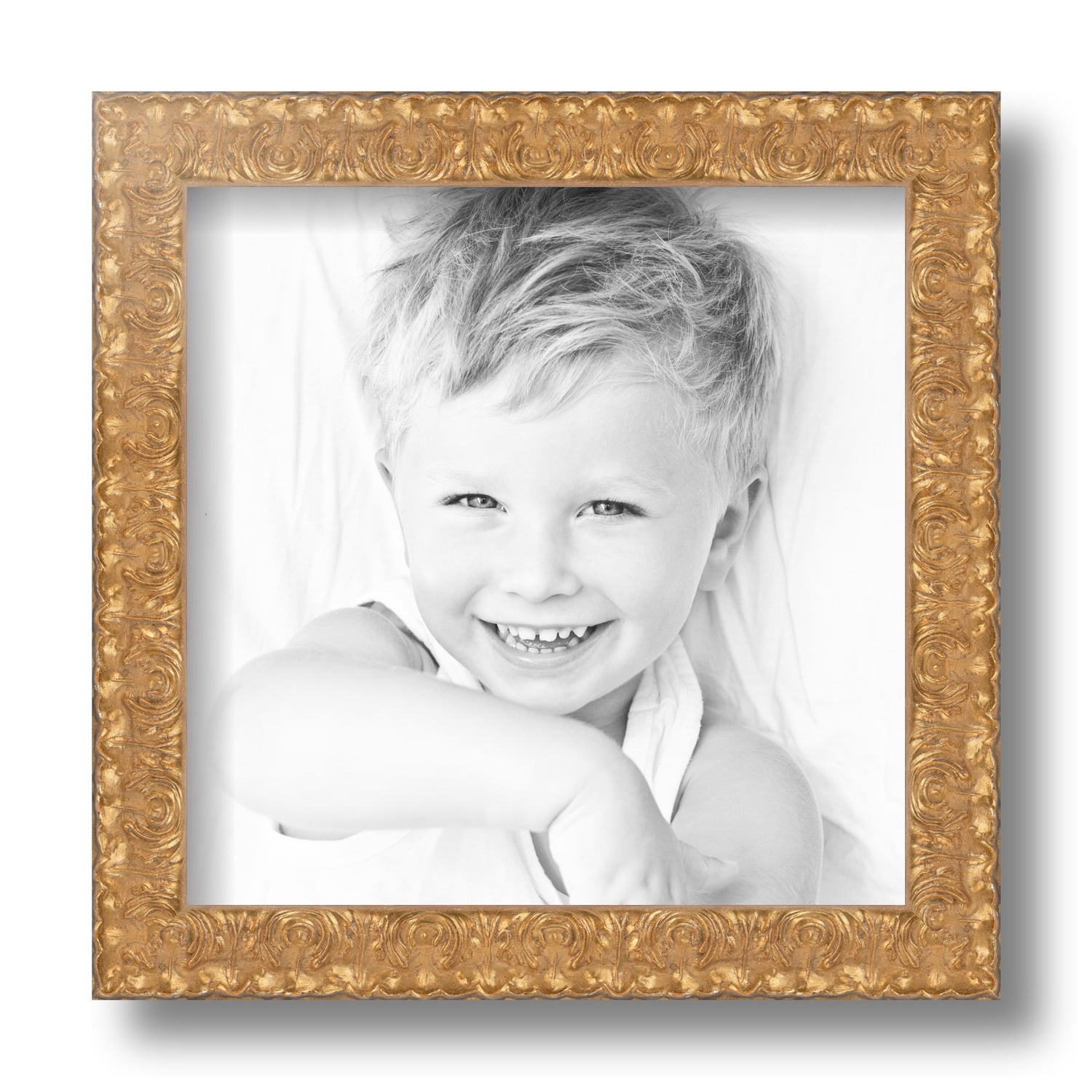 ArtToFrames 4x6 inch Gold Picture Frame, This Gold Wood Poster Frame Is Great for Your Art or Photos, Comes with Regular Glass (4901), Size: 4 x 6