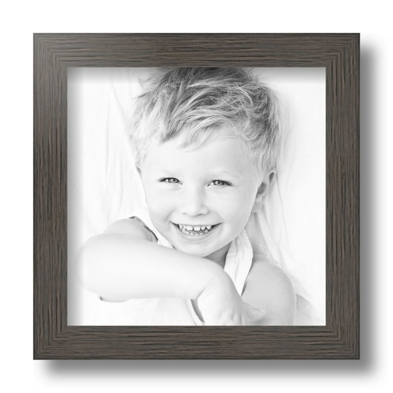 ArtToFrames 8x8 Inch Melinga Oak Gray Picture Frame, This Gray Wood Poster Frame is Great for Your Art or Photos, Comes with Regular Glass (4657)