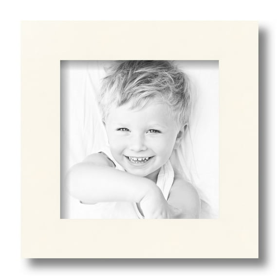 ArtToFrames 8x8 Inch White Picture Frame, This White Wood Poster Frame is Great for Your Art or Photos, Comes with Regular Glass (4114)