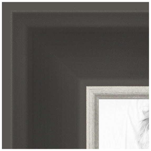 ArtToFrames 8x9 inch Black Velvet with Silver Wide Picture Frame, Black MDF Poster Frame (4693)