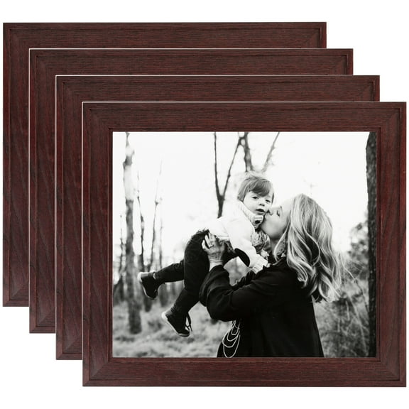 ArtToFrames 9" x 12" Cherry Picture Frame, 9x12 inch Red Wood Poster Frame (WOM-4334), 4 Pack