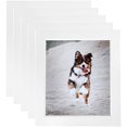 thumbnail image 1 of ArtToFrames 9" x 12" Contemporary White with Lip Picture Frame, 9x12 inch White Wood Poster Frame (WOM-2032), 5 Pack, 1 of 6