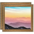 thumbnail image 1 of ArtToFrames 9" x 12" Dark Gold Picture Frame, 9x12 inch Gold Wood Poster Frame (WOM-4553), 2 Pack, 1 of 8