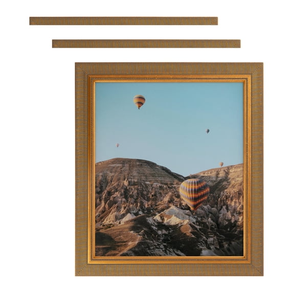ArtToFrames 9" x 12" Gold Ornate Picture Frame, 9x12 inch Gold Wood Poster Frame (WOM-4546), 3 Pack