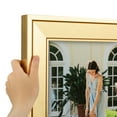 thumbnail image 1 of ArtToFrames 9" x 12" Precious Metals Pale Gold Picture Frame, 9x12 inch Gold Wood Poster Frame (WOM-5222),  Pack, 1 of 7