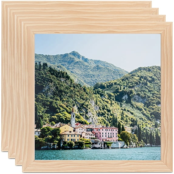 ArtToFrames 9" x 12" Red Oak Picture Frame, 9x12 inch Brown Wood Poster Frame (WOM-4846), 4 Pack