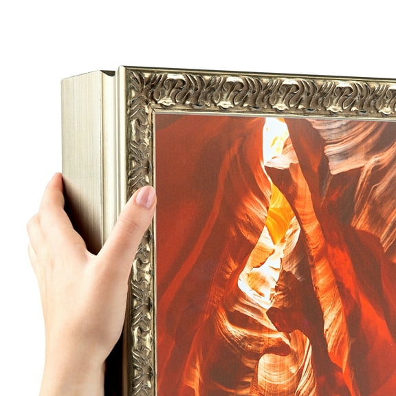 ArtToFrames 9" x 12" Silver Picture Frame, 9x12 inch Silver Wood Poster Frame (WOM-4993)