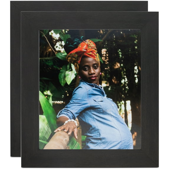 ArtToFrames 9" x 12" Walnut Picture Frame, 9x12 inch Brown MDF Poster Frame (WOM-3914), 2 Pack