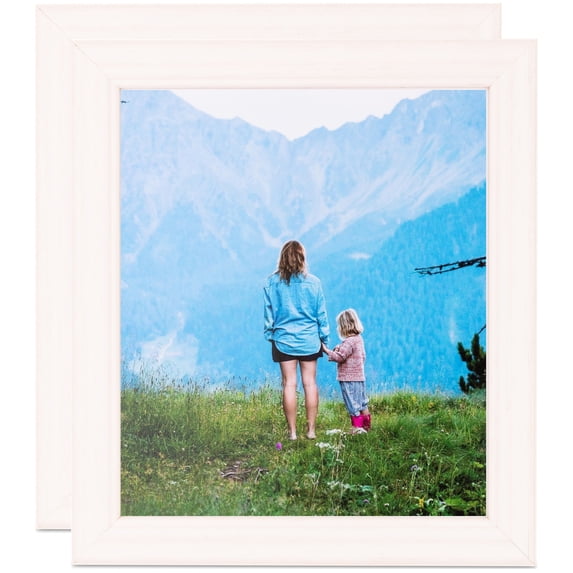 ArtToFrames 9" x 12" White Picture Frame, 9x12 inch White MDF Poster Frame (WOM-4443), 2 Pack