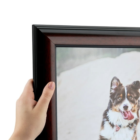 ArtToFrames 9" x 17" Matte mahogany Diploma Picture Frame, 9x17 inch Brown Wood Poster Frame (WOM-5108)