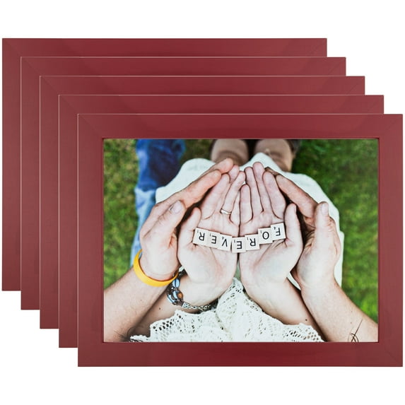 ArtToFrames 9" x 18" Red Picture Frame, 9x18 inch Red MDF Poster Frame (WOM-4119), 5 Pack