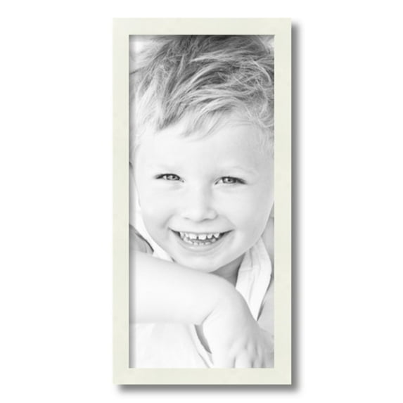 ArtToFrames 9" x 20" White Picture Frame, 9x20 inch White Wood Poster Frame (WOM-5138)