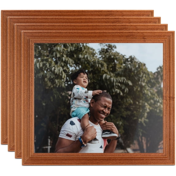 ArtToFrames 9" x 25" Honey Picture Frame, 9x25 inch Brown Wood Poster Frame (WOM-4097), 4 Pack