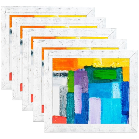 ArtToFrames 9" x 26" White Picture Frame, 9x26 inch White Wood Poster Frame (WOM-4598), 5 Pack