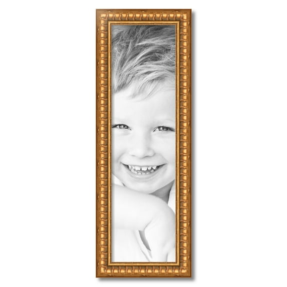 ArtToFrames 9" x 32" Gold Picture Frame, 9x32 inch Gold Wood Poster Frame (WOM-4293)