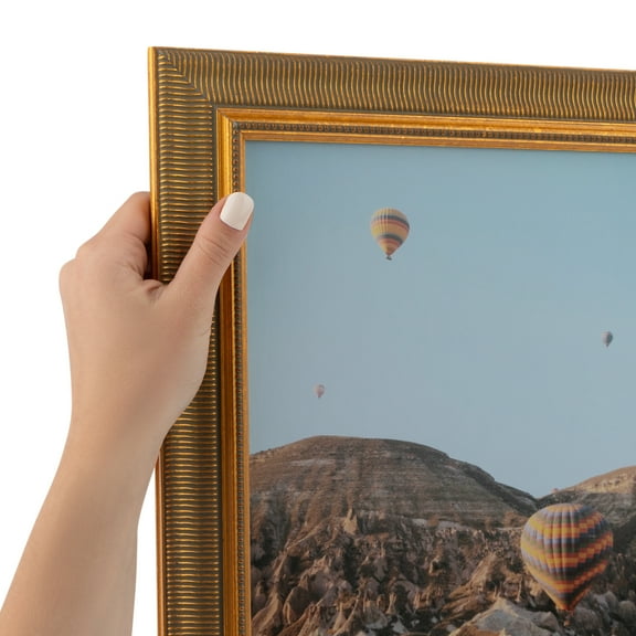 ArtToFrames 9" x 36" Gold Ornate Picture Frame, 9x36 inch Gold Wood Poster Frame (WOM-4546),  Pack