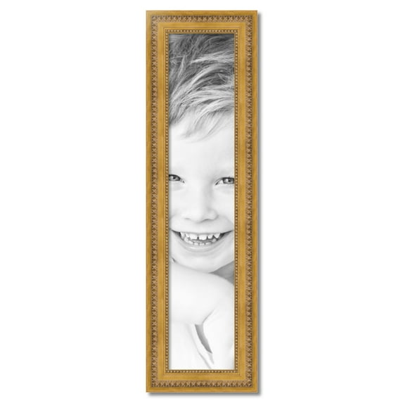 ArtToFrames 9" x 44" Gold Picture Frame, 9x44 inch Gold Wood Poster Frame (WOM-4166)