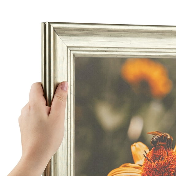 ArtToFrames 9" x 45" Silver Picture Frame, 9x45 inch Silver MDF Poster Frame (WOM-4445)