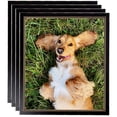 thumbnail image 1 of ArtToFrames 9" x 9" Black Square with Gold Beads Picture Frame, 9x9 inch Black Wood Poster Frame (WOM-5021), 4 Pack, 1 of 7