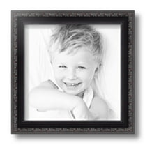 ArtToFrames 9" x 9" Black with Beads Picture Frame, 9x9 inch Black Wood Poster Frame (WOM-4625)
