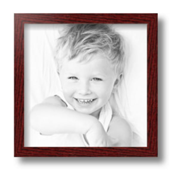 ArtToFrames 9" x 9" Cherry Picture Frame, 9x9 inch Red Wood Poster Frame (WOM-4213), 1 Pack