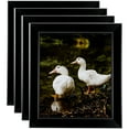 thumbnail image 1 of ArtToFrames 9" x 9" Honors Black with Silver Picture Frame, 9x9 inch Black Wood Poster Frame (WOM-5157), 4 Pack, 1 of 6