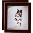 thumbnail image 1 of ArtToFrames 9" x 9" Honors Mahogany with Gold Picture Frame, 9x9 inch Brown Wood Poster Frame (WOM-5156), 2 Pack, 1 of 6