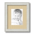 thumbnail image 1 of ArtToFrames 9x11 Matted Picture Frame with 5x7 Single Mat Photo Opening Framed in 1.25 Off White Wash on Ash and 2 Green Whisper Mat (FWM-4098-9x11), 1 of 8