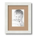 thumbnail image 1 of ArtToFrames 9x11 Matted Picture Frame with 5x7 Single Mat Photo Opening Framed in 1.25 Satin White Frame and 2 Desert Sand Mat (FWM-3966-9x11), 1 of 8