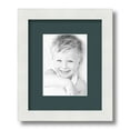 thumbnail image 1 of ArtToFrames 9x11 Matted Picture Frame with 5x7 Single Mat Photo Opening Framed in 1.25 Satin White Frame and 2 Evergreen Mat (FWM-3966-9x11), 1 of 8