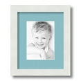 thumbnail image 1 of ArtToFrames 9x11" Matted Picture Frame with 5x7" Single Mat Photo Opening Framed in 1.25" Satin White Frame and 2" French Blue Mat (FWM-3966-9x11), 1 of 8