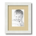 thumbnail image 1 of ArtToFrames 9x11 Matted Picture Frame with 5x7 Single Mat Photo Opening Framed in 1.25 Satin White Frame and 2 Green Whisper Mat (FWM-3966-9x11), 1 of 8