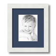 thumbnail image 1 of ArtToFrames 9x11 Matted Picture Frame with 5x7 Single Mat Photo Opening Framed in 1.25 Satin White Frame and 2 Midnight Blue Mat (FWM-3966-9x11), 1 of 8