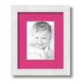 thumbnail image 1 of ArtToFrames 9x11 Matted Picture Frame with 5x7 Single Mat Photo Opening Framed in 1.25 Satin White Frame and 2 Tulip Mat (FWM-3966-9x11), 1 of 8